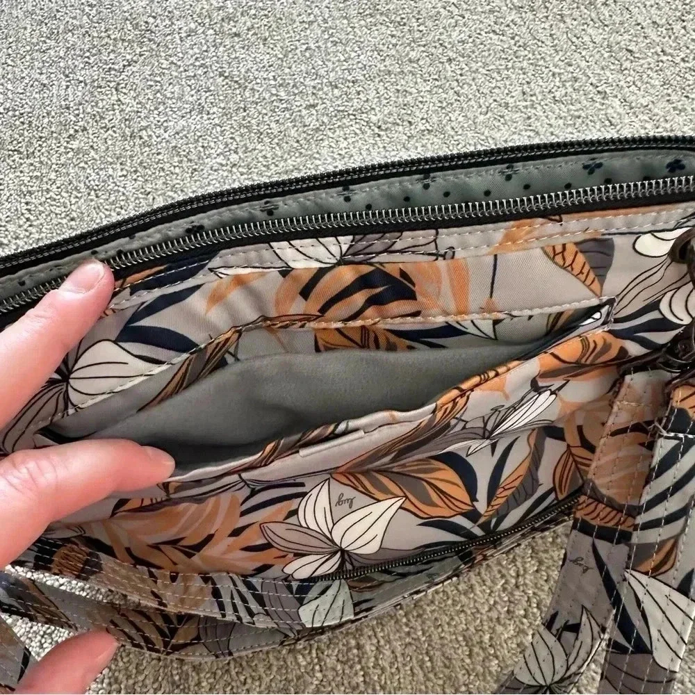 Lug Swivel Convertible Crossbody Double Strap Shoulder Bag Lily‎ Grey